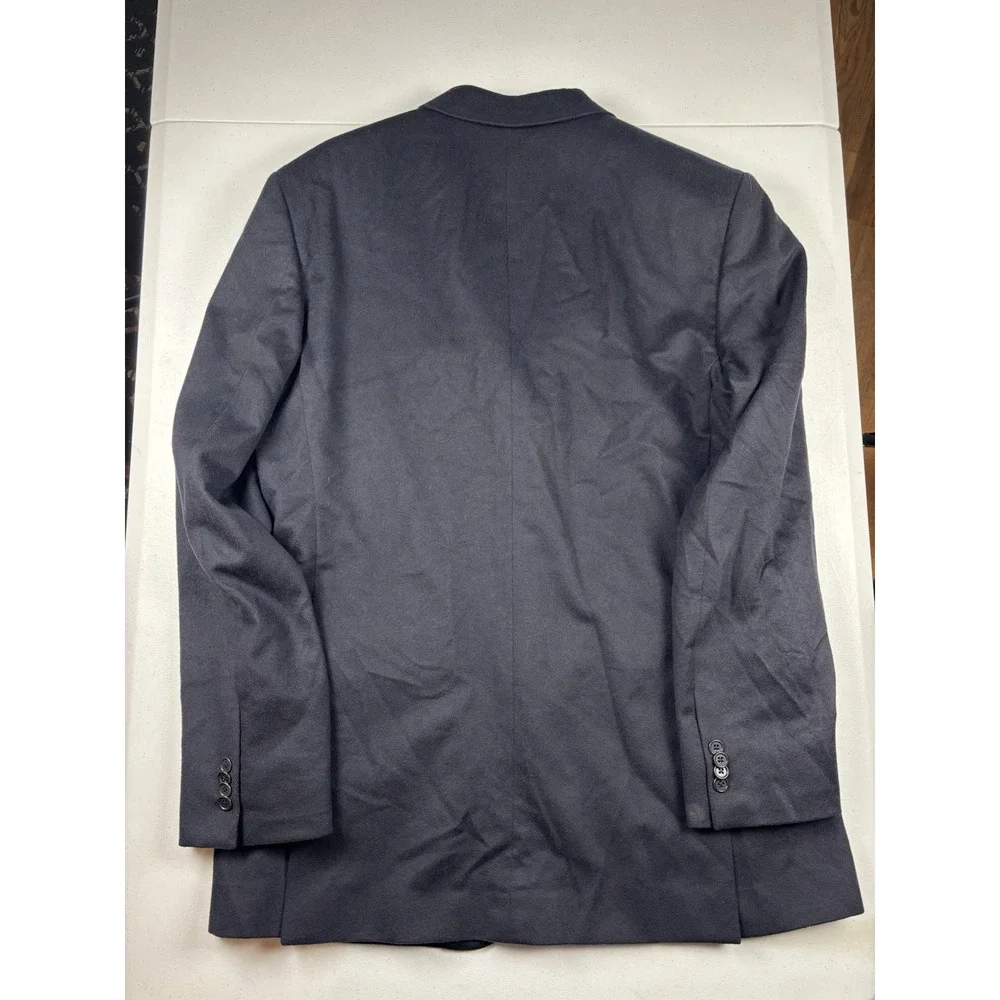 Mario Caldi 100% Cashmere Blazer‎ Men's Sz 52L Black Made In Italy Double Vent